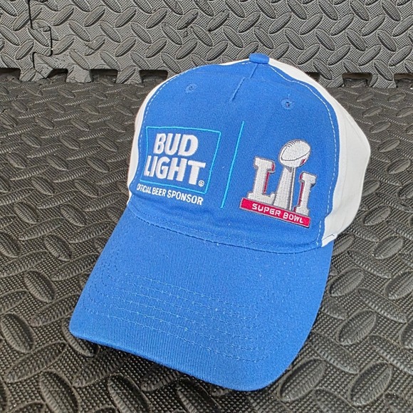 bud light Other - Bud Light Super Bowl LI Official Beer Sponsor Baseball Cap Blue White Adult